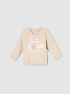 MAX Full Sleeve Graphic Print Baby Girls Sweatshirt