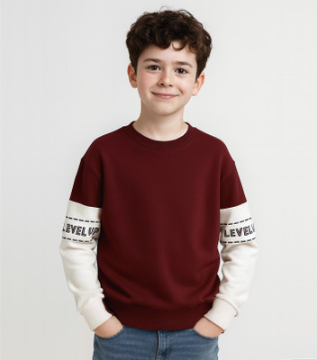 Bubble Berry Full Sleeve Color Block Boys Sweatshirt