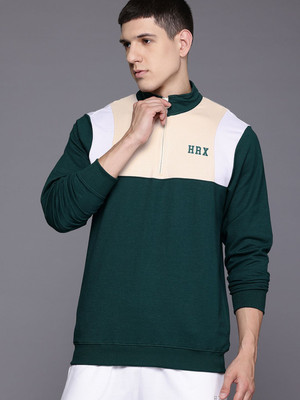HRX by Hrithik Roshan Full Sleeve Color Block Men Sweatshirt