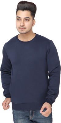 AZF Full Sleeve Solid Men Sweatshirt