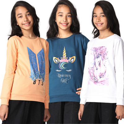 TotzTouch Full Sleeve Printed Girls Sweatshirt