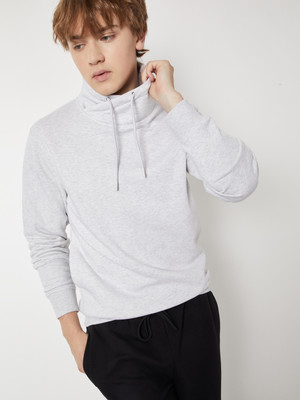 MAX Full Sleeve Self Design Men Sweatshirt