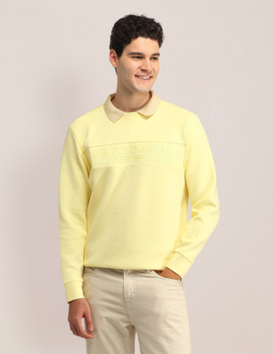 U.S. POLO ASSN. Full Sleeve Self Design Men Sweatshirt