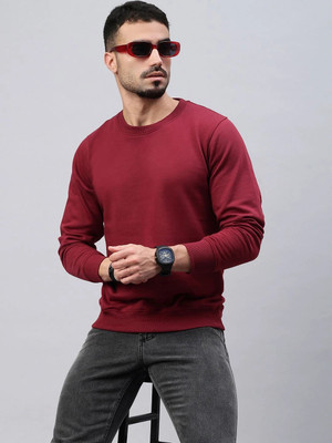 R Creation Full Sleeve Solid Men Sweatshirt