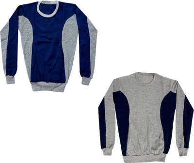 Kaayu Full Sleeve Color Block Boys & Girls Sweatshirt