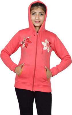 DIMSYCOLLECTION Full Sleeve Self Design Girls Sweatshirt