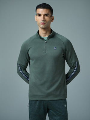 TECHNOSPORT Full Sleeve Solid Men Sweatshirt