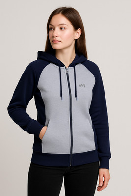 Revlup Full Sleeve Color Block Women Sweatshirt