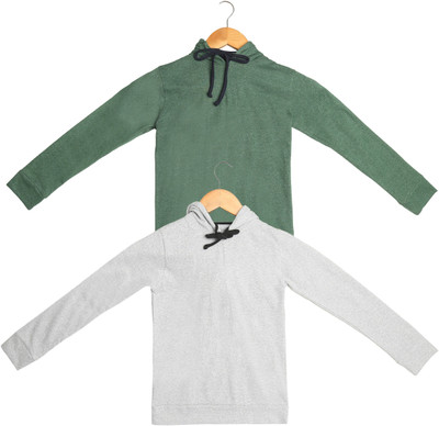 DIAZ Full Sleeve Solid Boys & Girls Sweatshirt