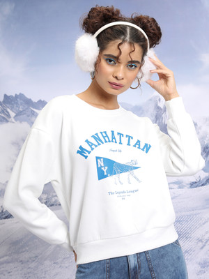 Tokyo Talkies Full Sleeve Printed Women Sweatshirt