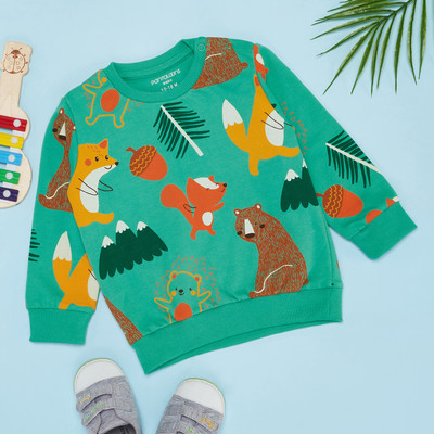 Pantaloons Baby Full Sleeve Printed Baby Boys Sweatshirt