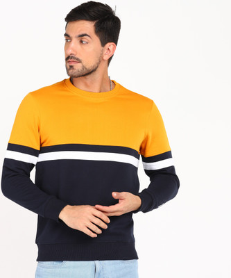 NUMERO UNO Full Sleeve Color Block Men Sweatshirt