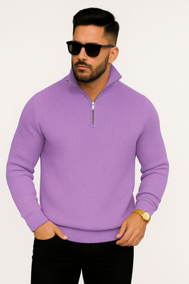AZIZAN Full Sleeve Solid Men Sweatshirt