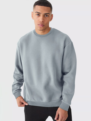 MANIAC Full Sleeve Solid Men Reversible Sweatshirt