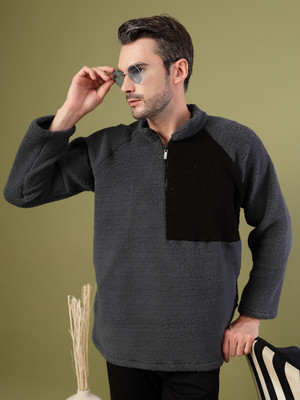 RIGO Full Sleeve Solid Men Sweatshirt