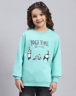 MONTE CARLO Full Sleeve Printed Girls Sweatshirt