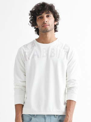 Rare Rabbit 3/4th Sleeve Printed Men Sweatshirt
