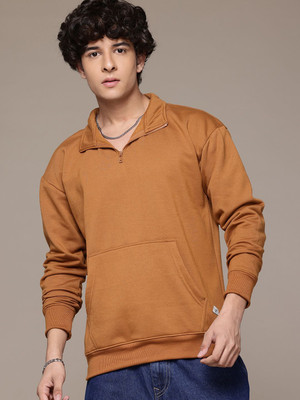 Roadster Full Sleeve Solid Men Sweatshirt