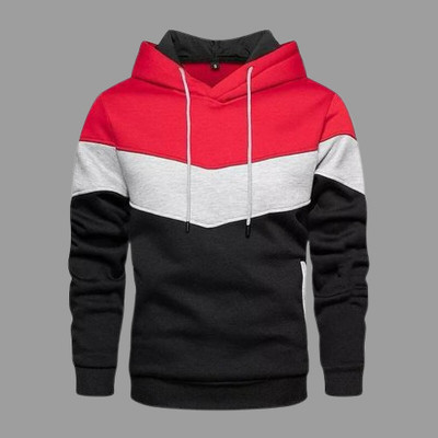 TOROLY Full Sleeve Color Block Men Sweatshirt