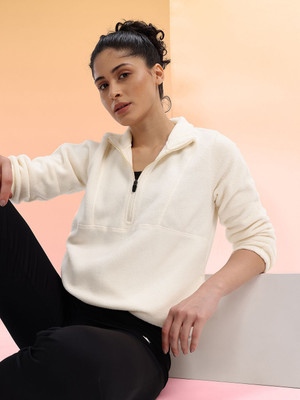 HRX by Hrithik Roshan Full Sleeve Solid Women Sweatshirt