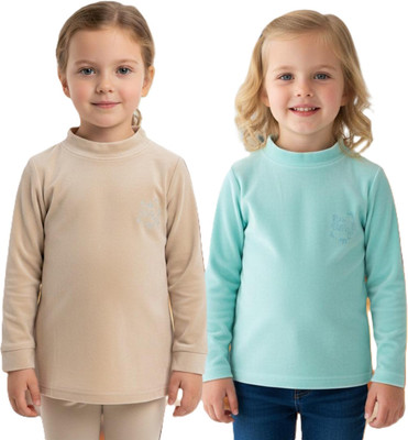salvia Full Sleeve Solid Baby Girls Sweatshirt