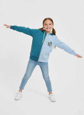 MAQUI Full Sleeve Color Block Boys & Girls Sweatshirt