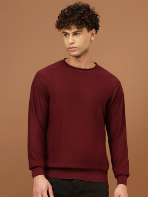 Datalact Full Sleeve Solid Men Sweatshirt