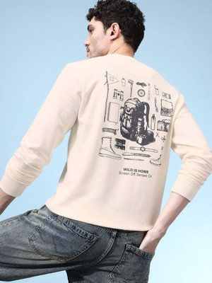 Glitchez Full Sleeve Solid Men Sweatshirt