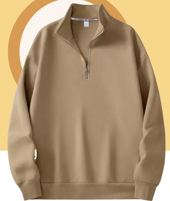 Christy World Full Sleeve Solid Men Sweatshirt