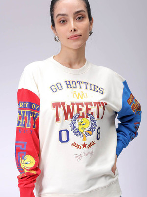 Freehand by The Indian Garage Co. Full Sleeve Printed Women Sweatshirt