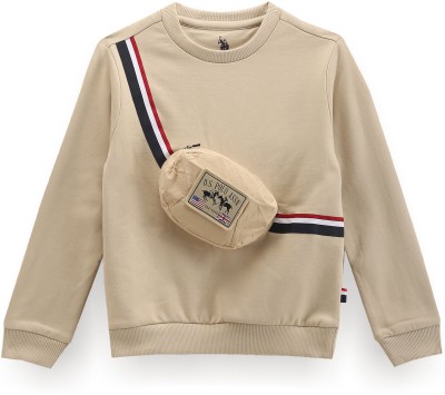 U.S. POLO ASSN. Full Sleeve Solid Baby Boys Sweatshirt