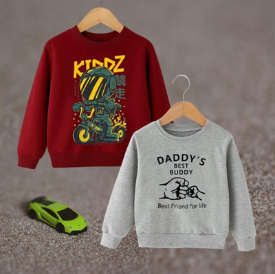 toystshirt Full Sleeve Printed Baby Boys & Baby Girls Sweatshirt
