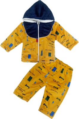 Mahi Fashion Baby Boys & Baby Girls Casual Jacket Pyjama(Yellow)