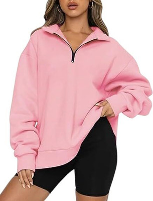 ADIXUS Full Sleeve Solid Women Sweatshirt