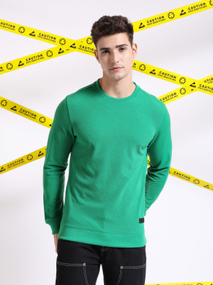 The Indian Garage Co. Full Sleeve Self Design Men Sweatshirt
