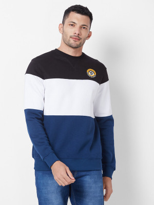 GIORDANO Full Sleeve Color Block Men Sweatshirt