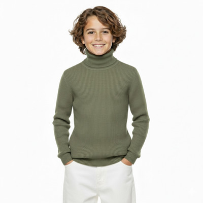 Clothify Full Sleeve Self Design Boys Sweatshirt
