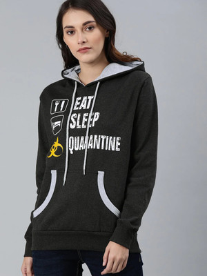 zebu Full Sleeve Printed Women Sweatshirt