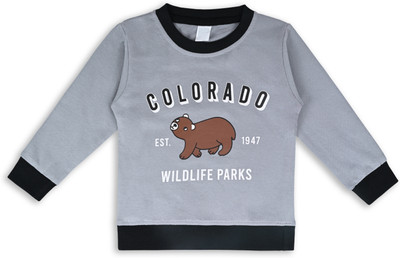 Wishkaro Full Sleeve Animal Print Baby Boys & Baby Girls Sweatshirt