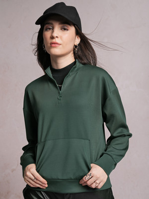 Tokyo Talkies Full Sleeve Solid Women Sweatshirt