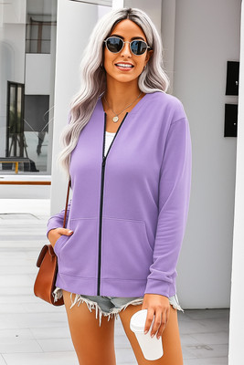 Kintu Parantu Full Sleeve Solid Women Sweatshirt