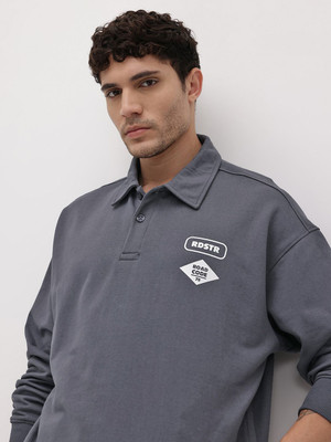 Roadster Full Sleeve Solid Men Sweatshirt