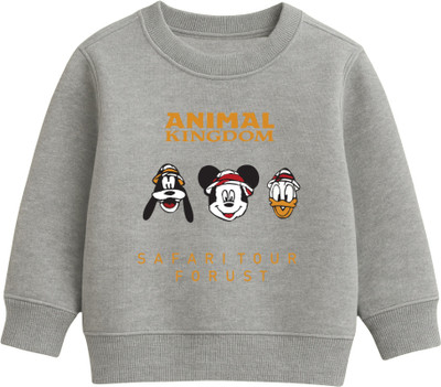 SEAMROGS Full Sleeve Self Design Boys & Girls Sweatshirt