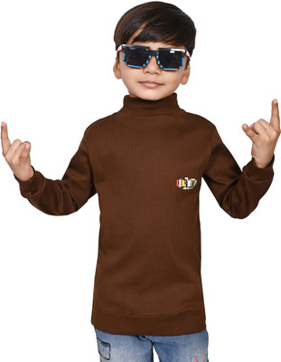SelfiCollection Full Sleeve Solid Boys Sweatshirt