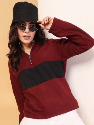 RIGO Full Sleeve Color Block Women Sweatshirt