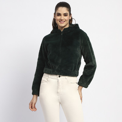 MADAME Full Sleeve Solid Women Sweatshirt