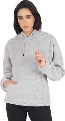 Burdy Full Sleeve Solid Women Sweatshirt