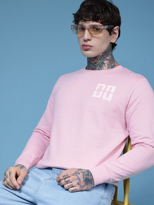 HERE&NOW Full Sleeve Solid Men Sweatshirt