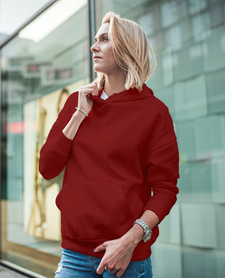 etsun Full Sleeve Solid Women Sweatshirt
