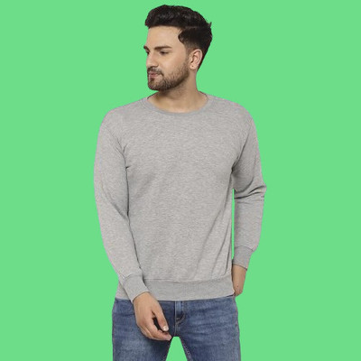 COSLETIC Full Sleeve Self Design Men Sweatshirt